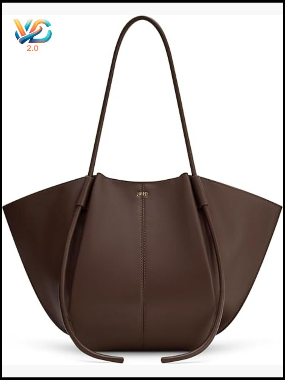 Vegan Leather Wide Hobo Tote Crossbody Bag Chunky Trendy Y2K Must-Have